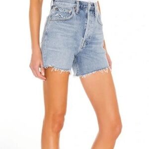 Agolde Riley Button Fly Jean Denim Shorts 22"